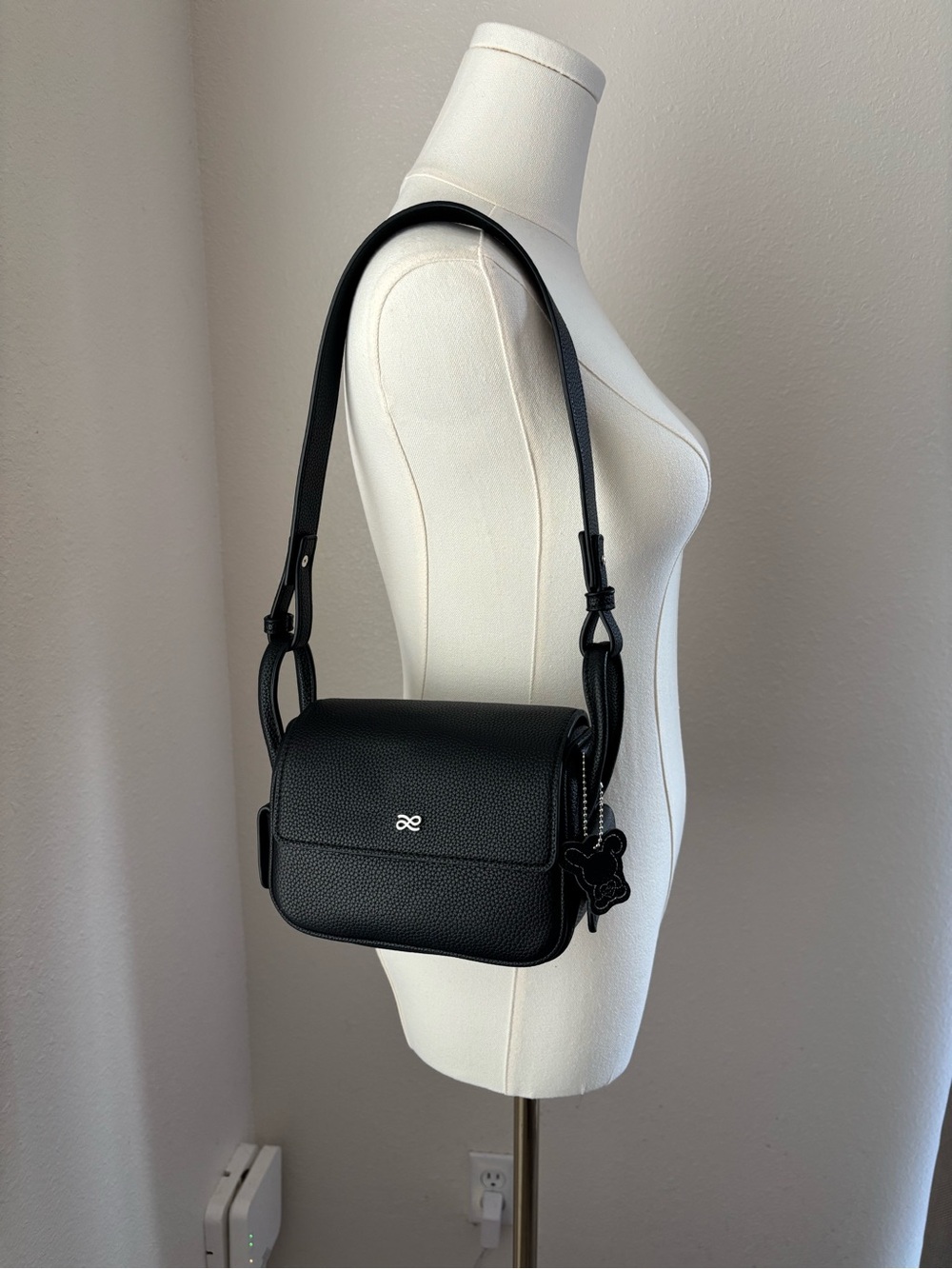 House of Little Bunny Treasure 22 Black Crossbody Shoulder Bag